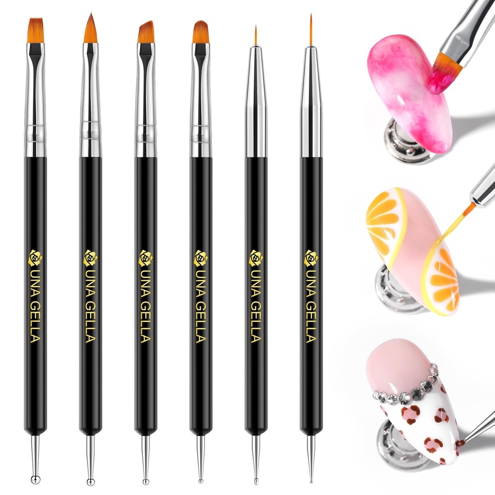 Brand New!  UNA GELLA Nail Art Brush Set